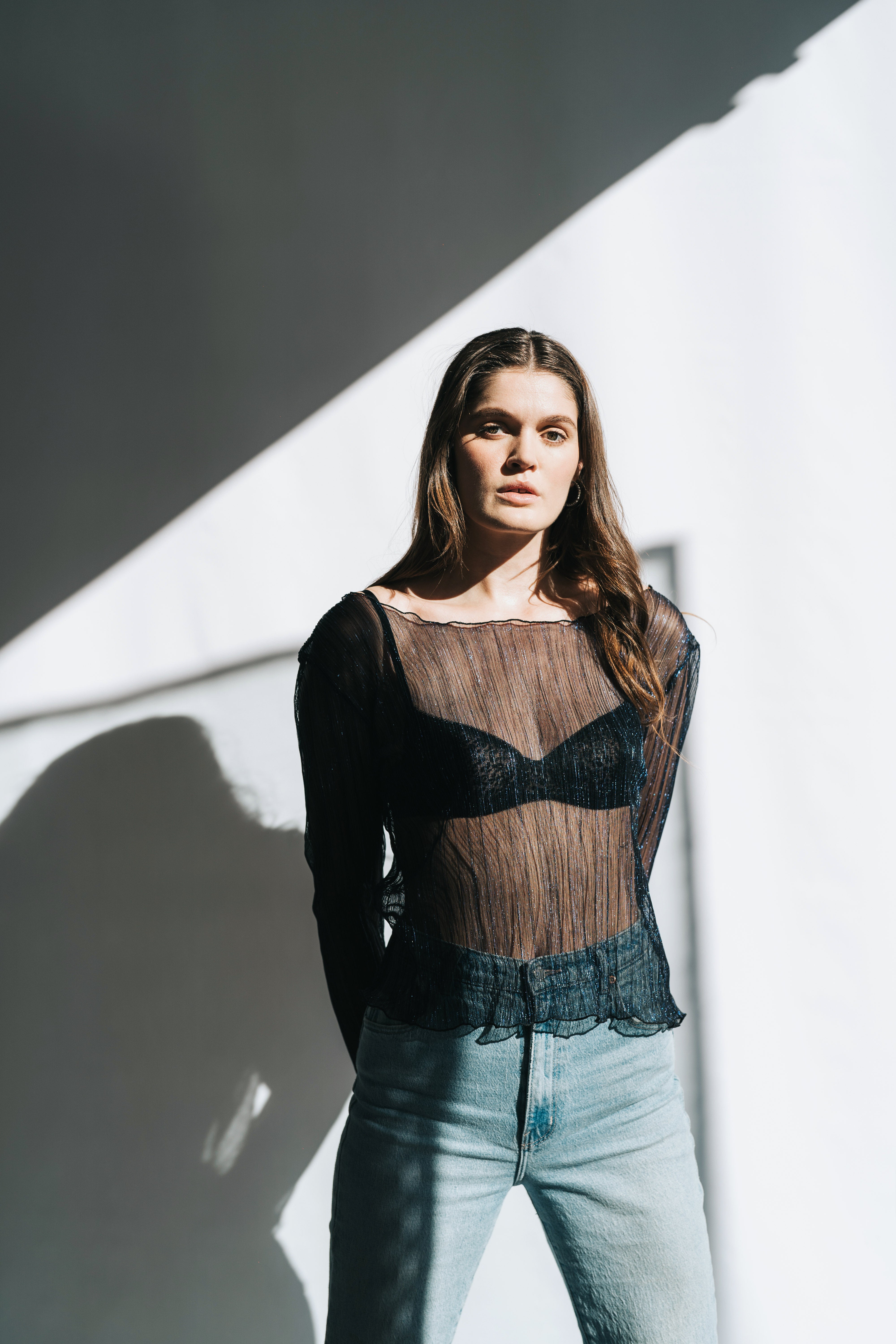The Urania Long Sleeves Top- Navy image 5