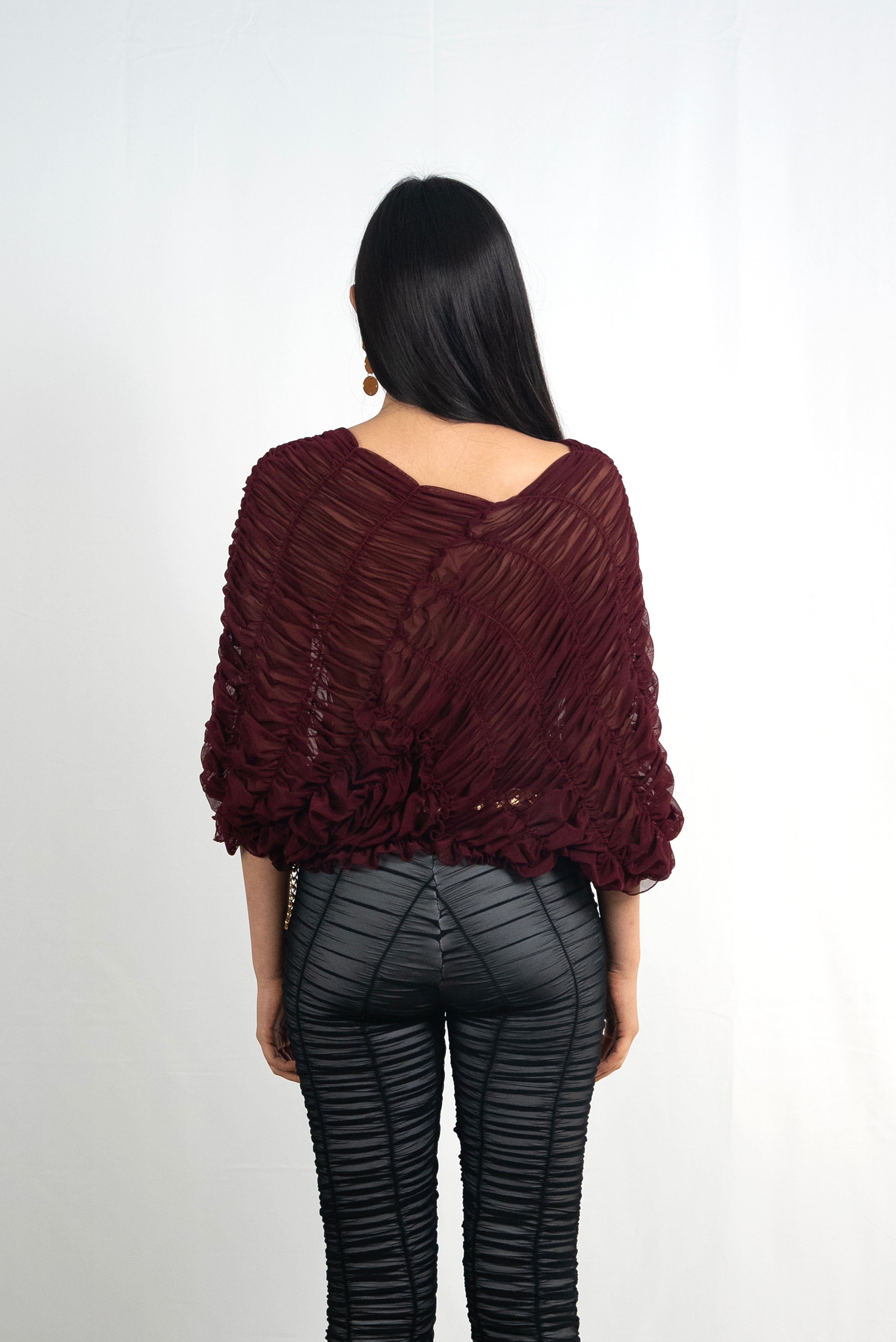 The Aura Top- Burgundy