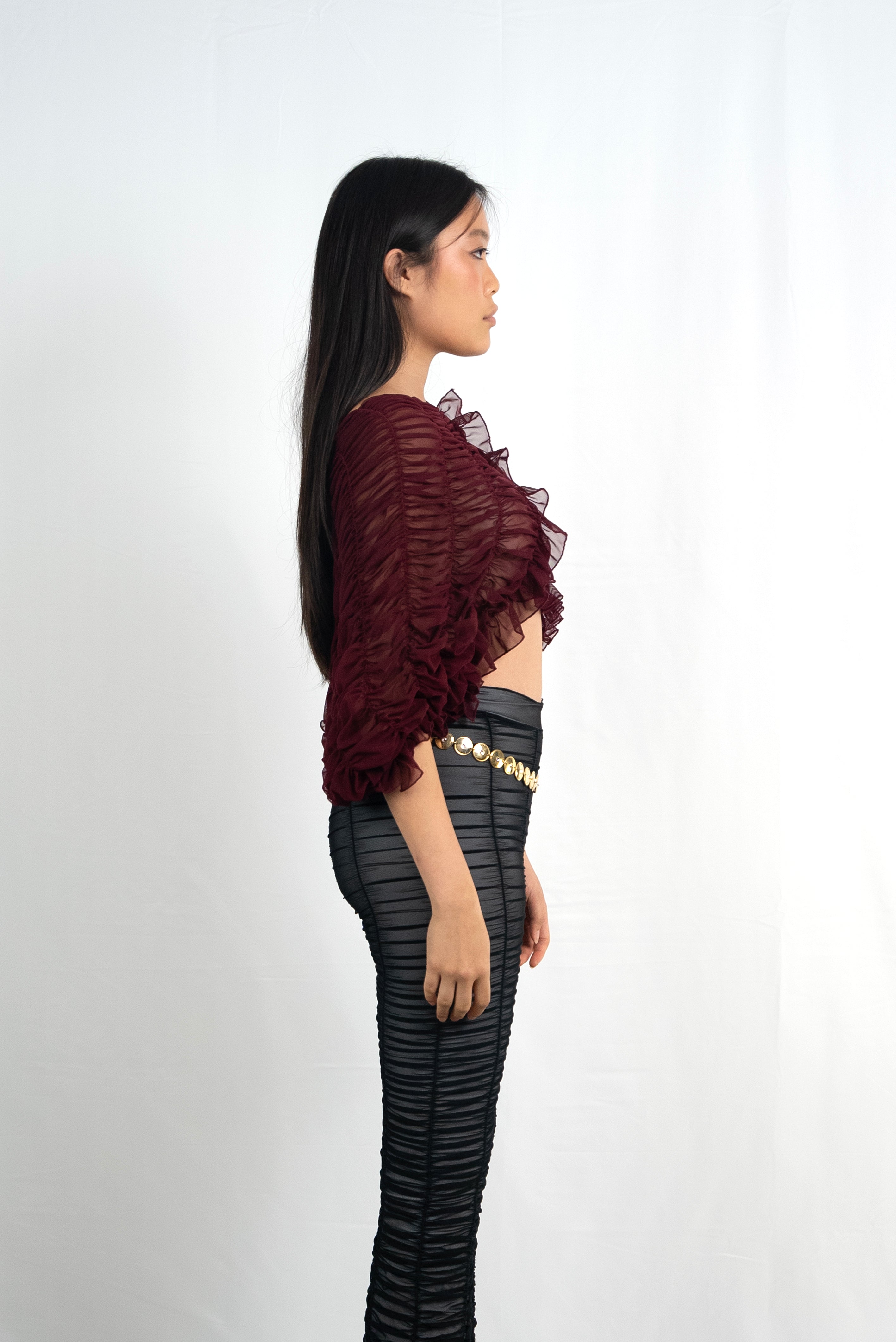 The Aura Top- Burgundy