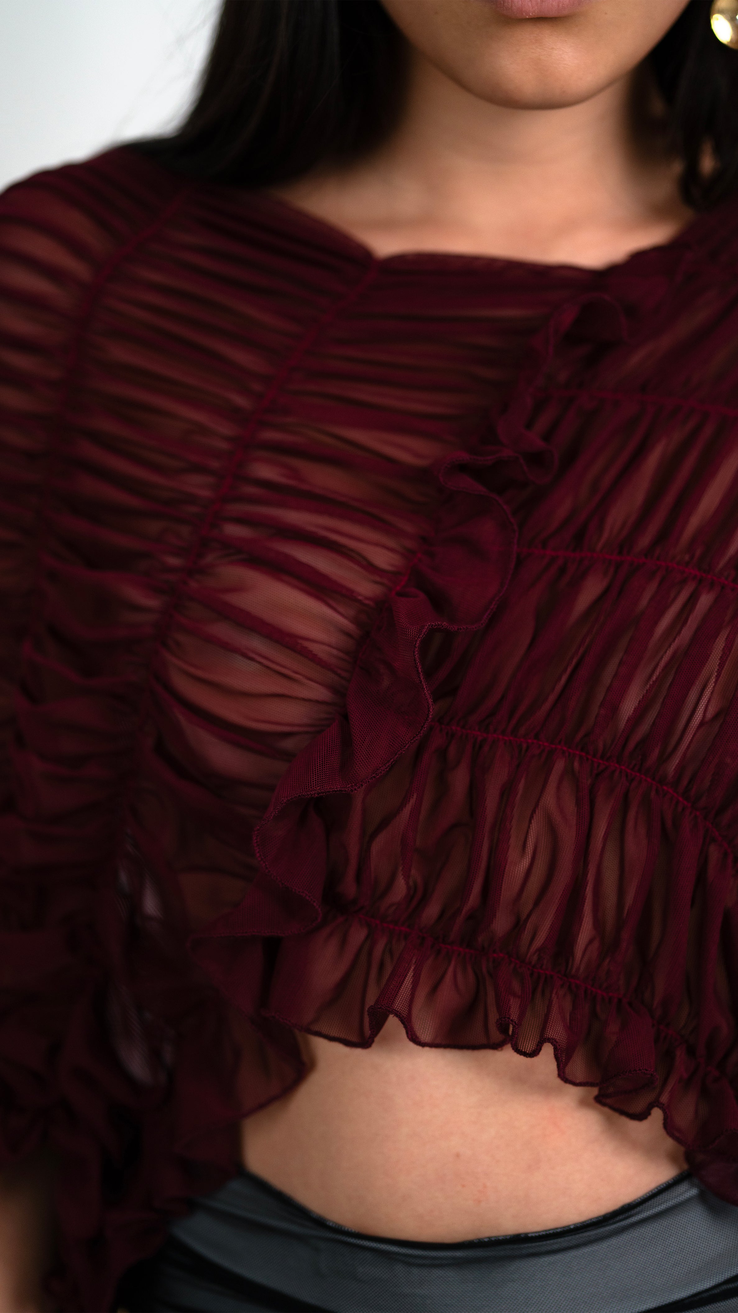 The Aura Top- Burgundy