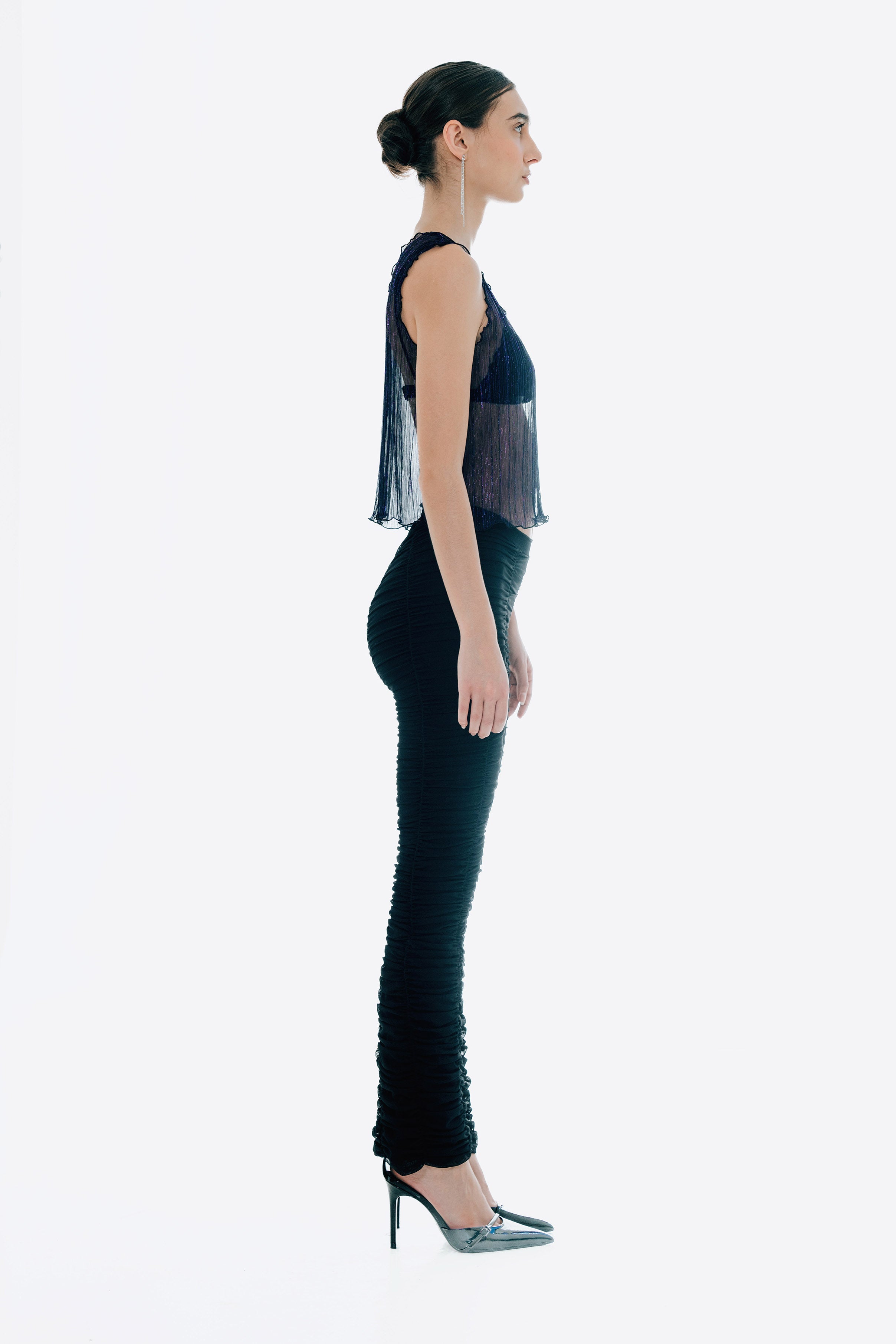 The Urania Sleeveless Top- Navy
