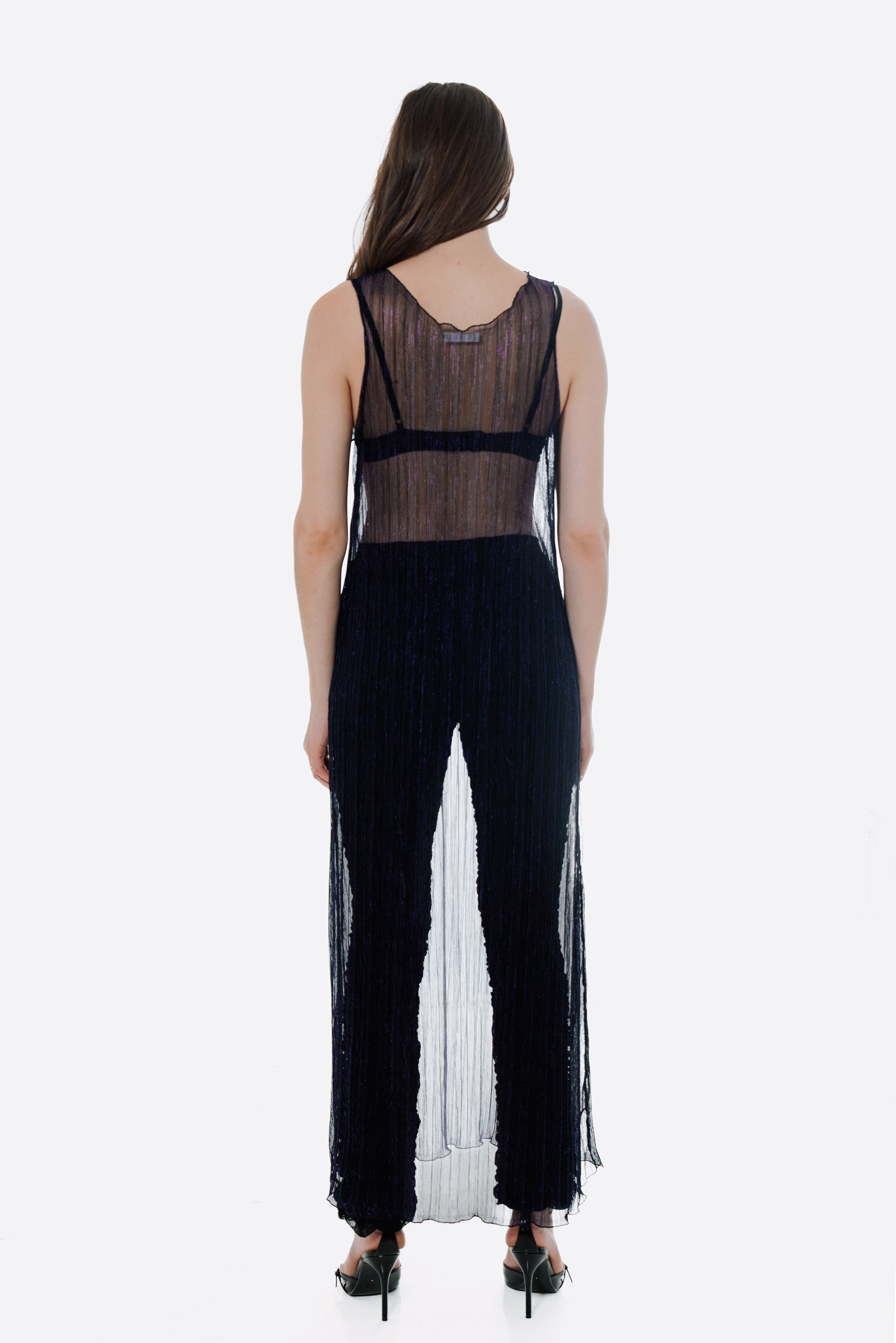 The Urania Sleeveless Maxi Dress- Navy
