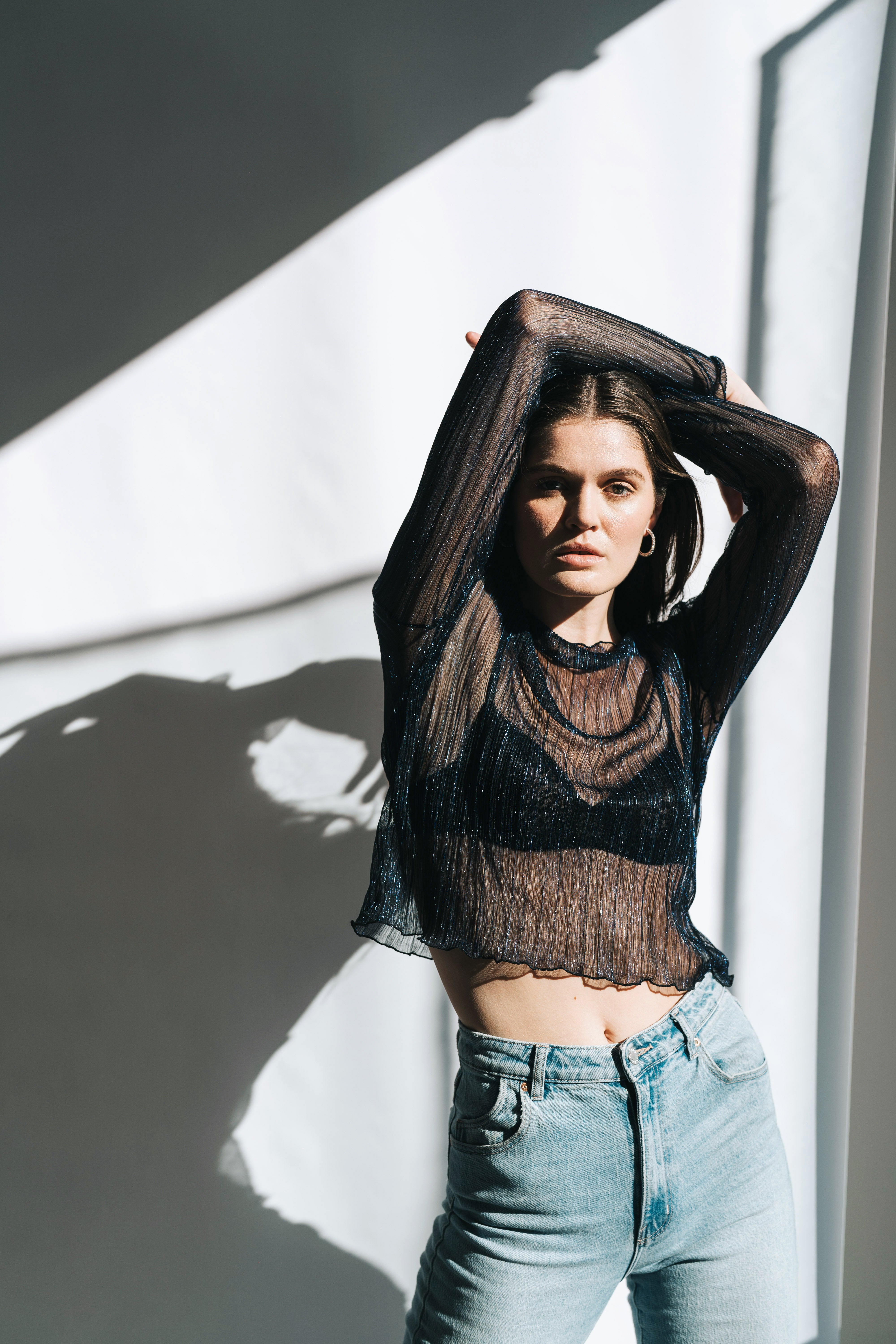 The Urania Long Sleeves Top- Navy image 6