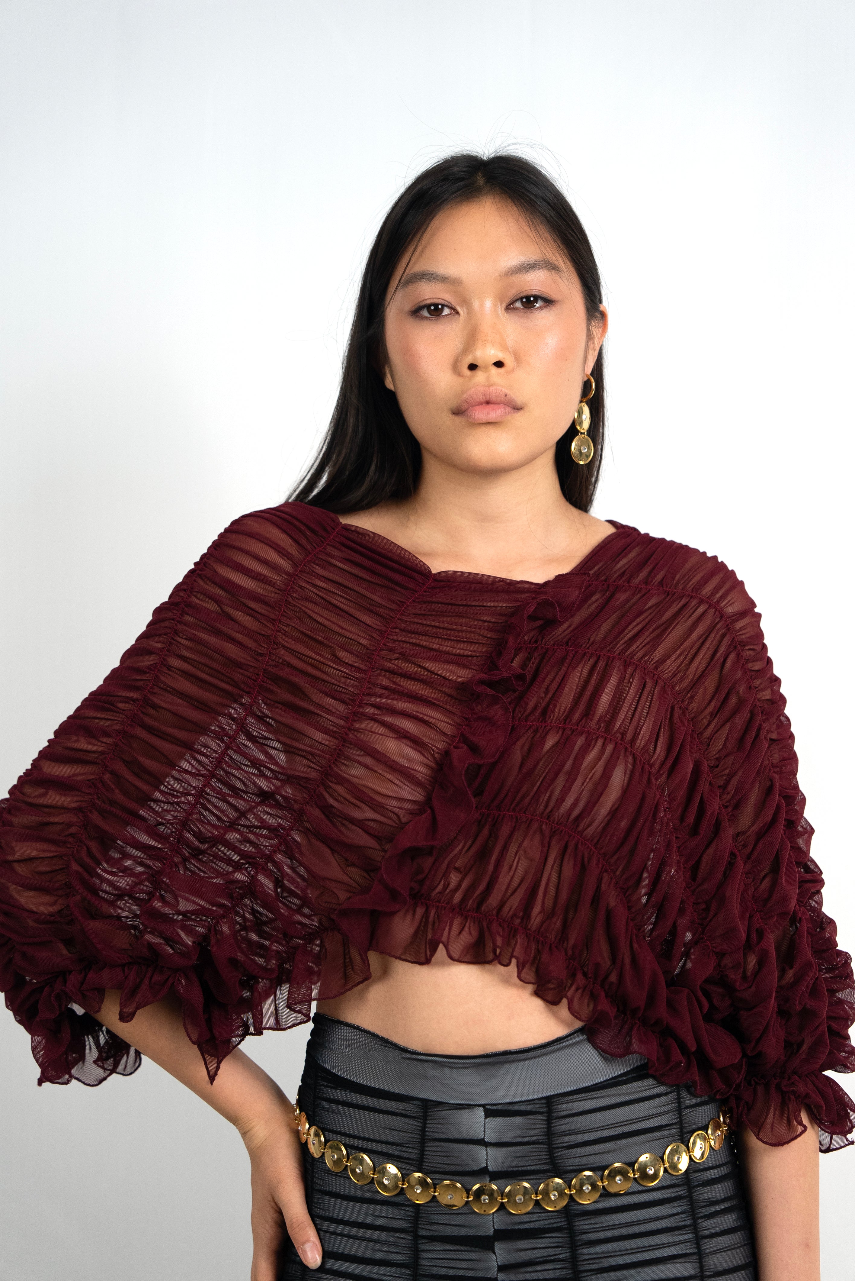 The Aura Top- Burgundy