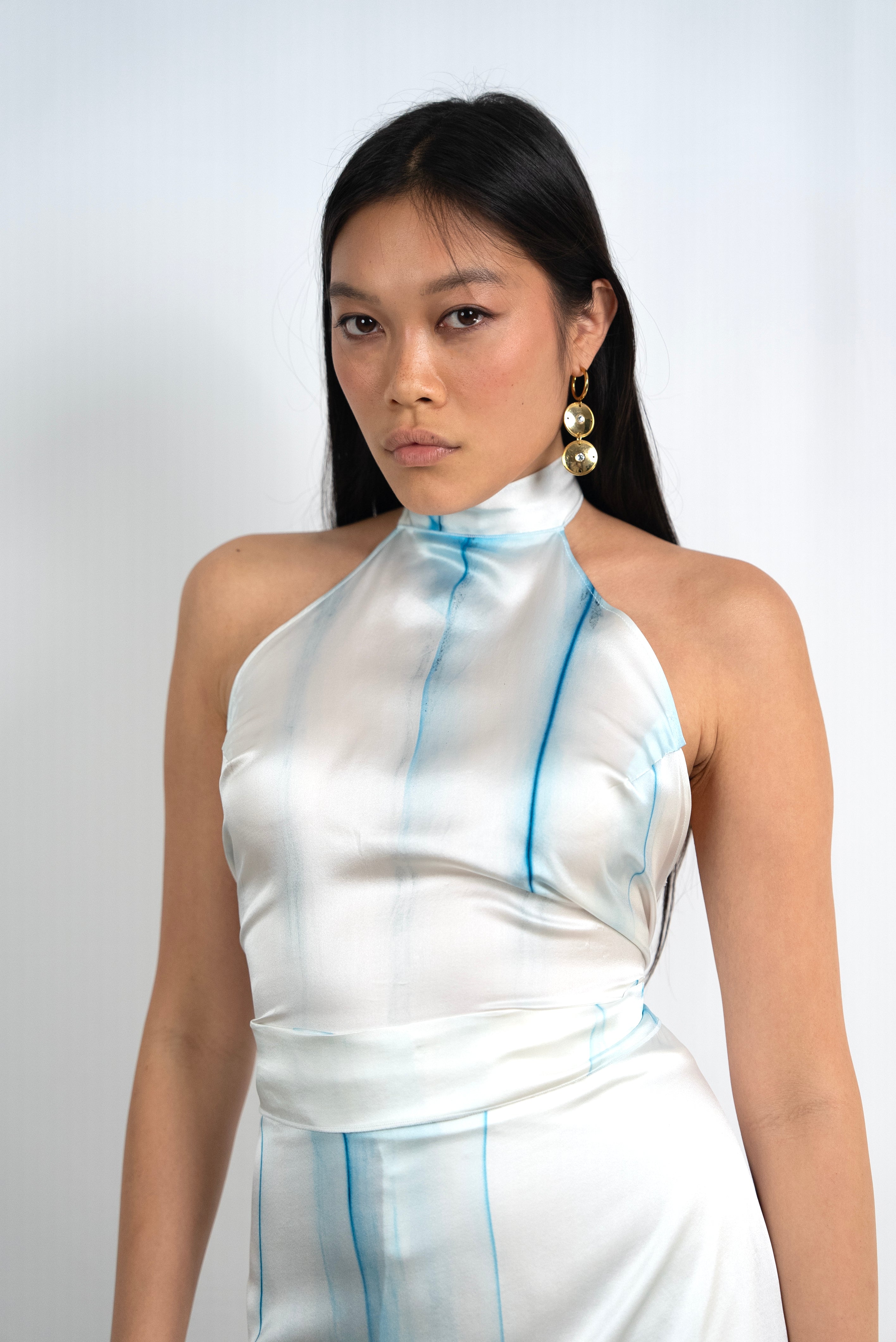 The Cascade Top- Light Blue